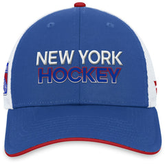 New York Rangers Fanatics Authentic Pro Rink Trucker Adjustable Hat For Sale