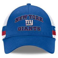 New York Giants Fanatics Fundamentals Side Stripe Trucker Adjustable Hat