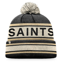 New Orleans Saints Fanatics Heritage Cuffed Knit Hat with Pom