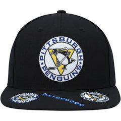 Pittsburgh Penguins Mitchell & Ness Vintage Hat Trick Snapback Hat For Sale