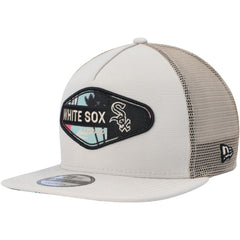 Chicago White Sox New Era Retro Beachin' Patch A-Frame Trucker 9FIFTY Snapback Hat | MLB On Sale