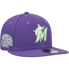 Miami Marlins New Era Lime Side Patch 59FIFTY Fitted Hat | MLB Shop