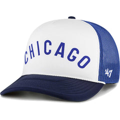 Chicago Cubs '47 Foam Front Script Trucker Snapback Hat | MLB For sale