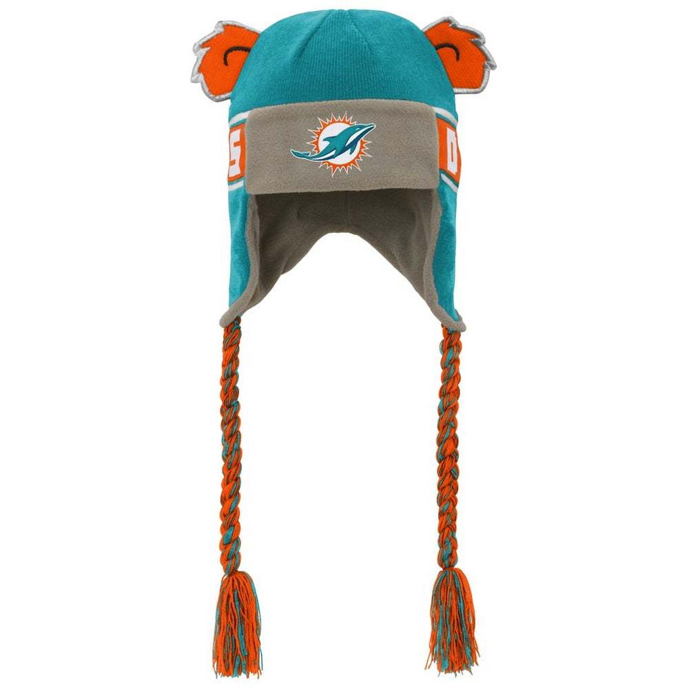 Miami Dolphins Youth Wordmark Ears Trooper Knit Hat