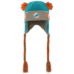 Miami Dolphins Youth Wordmark Ears Trooper Knit Hat