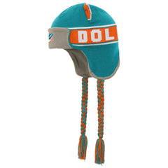 Miami Dolphins Youth Wordmark Ears Trooper Knit Hat