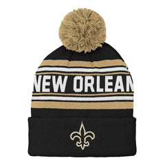 New Orleans Saints Youth Jacquard Cuffed Knit Hat with Pom