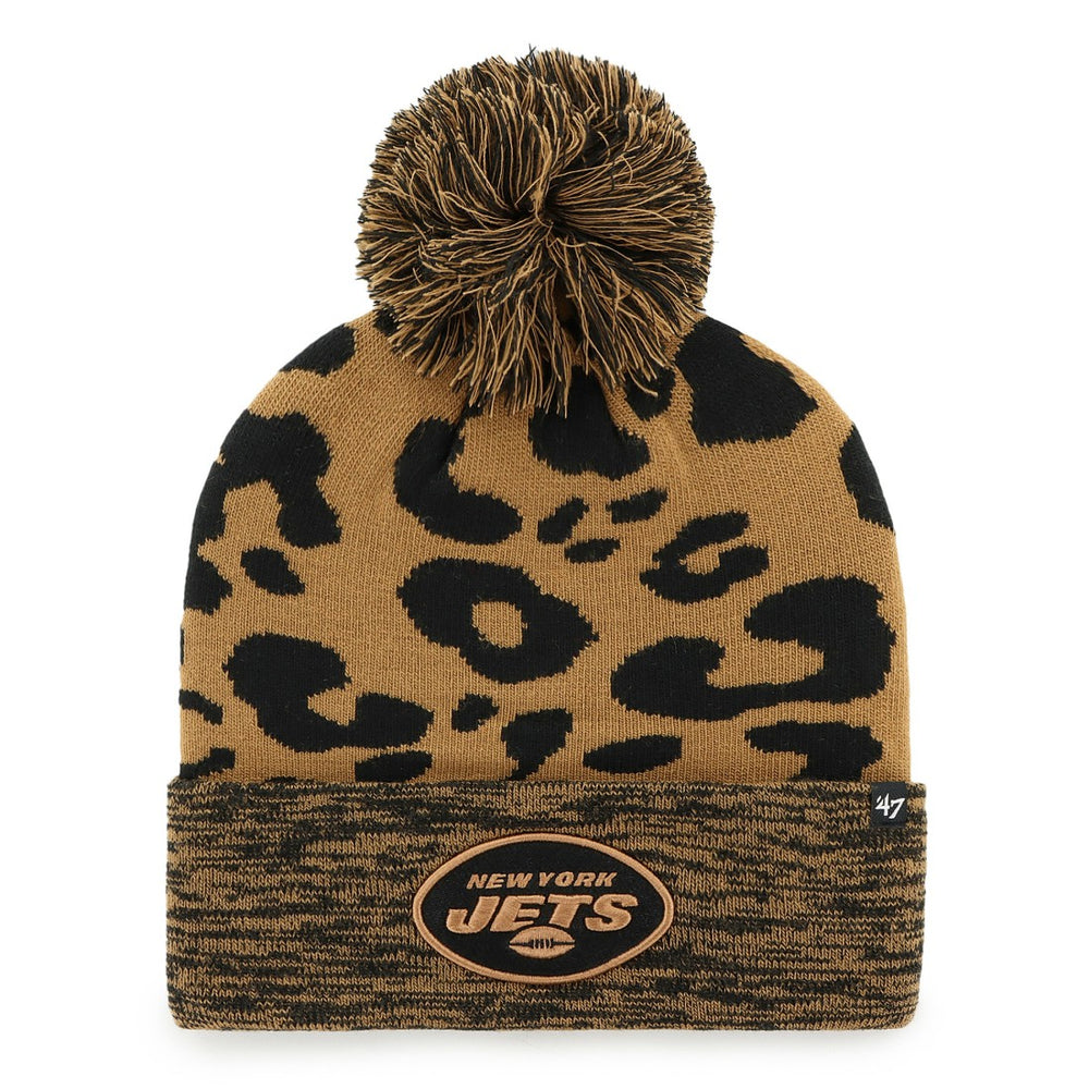 New York Jets 47 brand '47 Women's Rosette Cuffed Knit Hat with Pom
