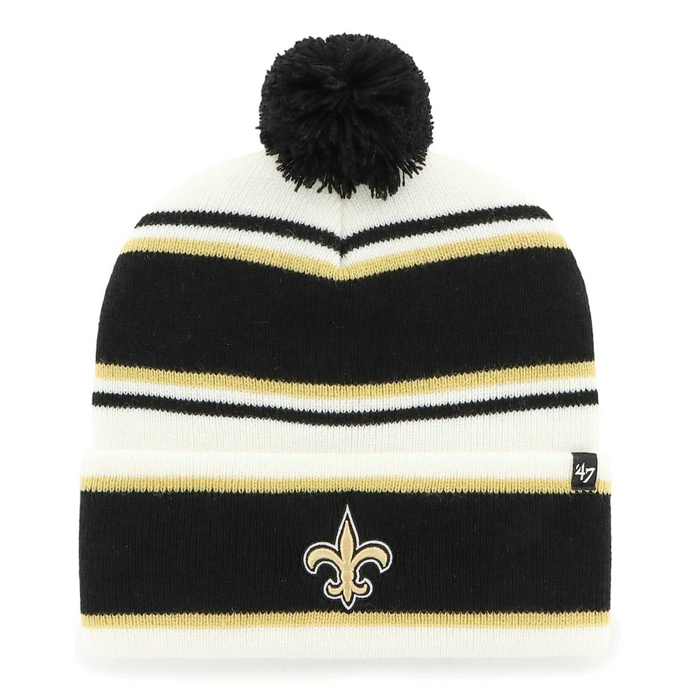 New Orleans Saints 47 brand '47 Youth Stripling Cuffed Knit Hat with Pom
