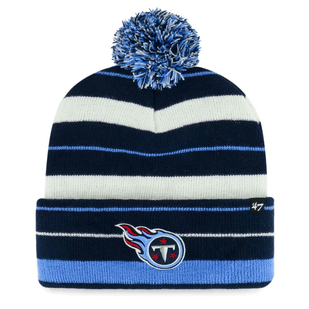 Tennessee Titans 47 brand '47 Powerline Cuffed Knit Hat with Pom