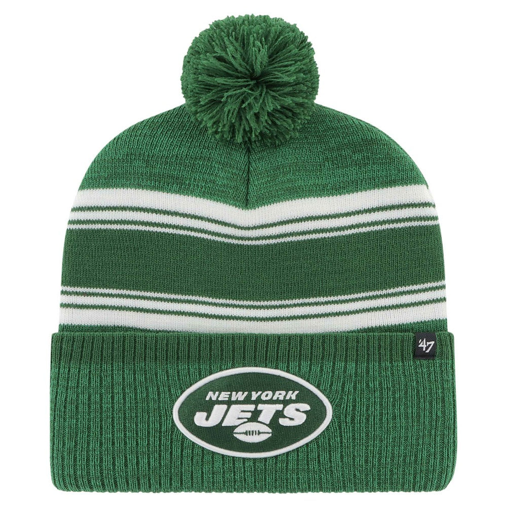 New York Jets 47 brand '47 Fadeout Cuffed Knit Hat with Pom