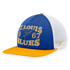 St. Louis Blues Fanatics Heritage Vintage Foam Front Trucker Snapback Hat For Sale
