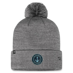 Seattle Kraken Fanatics Authentic Pro Home Ice Cuffed Knit Hat with Pom Discount