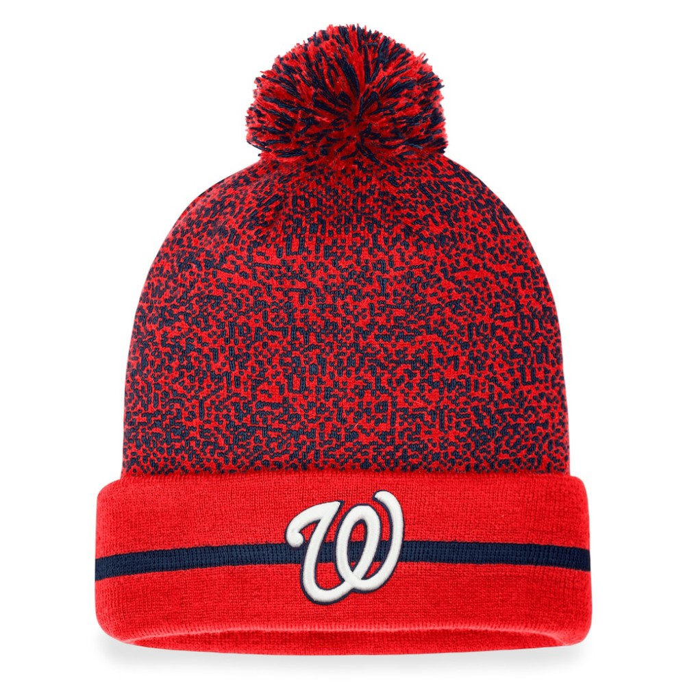 Washington Nationals Fanatics Space-Dye Cuffed Knit Hat with Pom | MLB Outlet