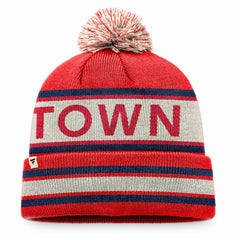 Washington Nationals Fanatics Hometown Slogan Cuffed Knit Hat with Pom | MLB Outlet