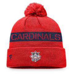St. Louis Cardinals Fanatics League Logo Cuffed Knit Hat with Pom | MLB US