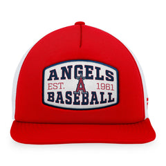 Los Angeles Angels Fanatics Foam Front Patch Trucker Snapback Hat | MLB Outlet