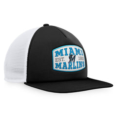 Miami Marlins Fanatics Foam Front Patch Trucker Snapback Hat | MLB Shop