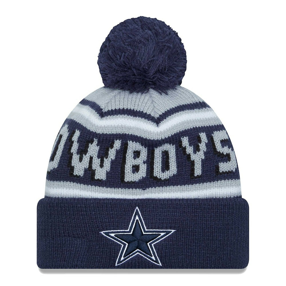 Dallas Cowboys New Era Main Cuffed Knit Hat with Pom