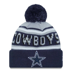 Dallas Cowboys New Era Youth Main Cuffed Knit Hat with Pom