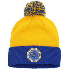 St. Louis Blues adidas Women's Laurel Cuffed Knit Hat with Pom For Sale