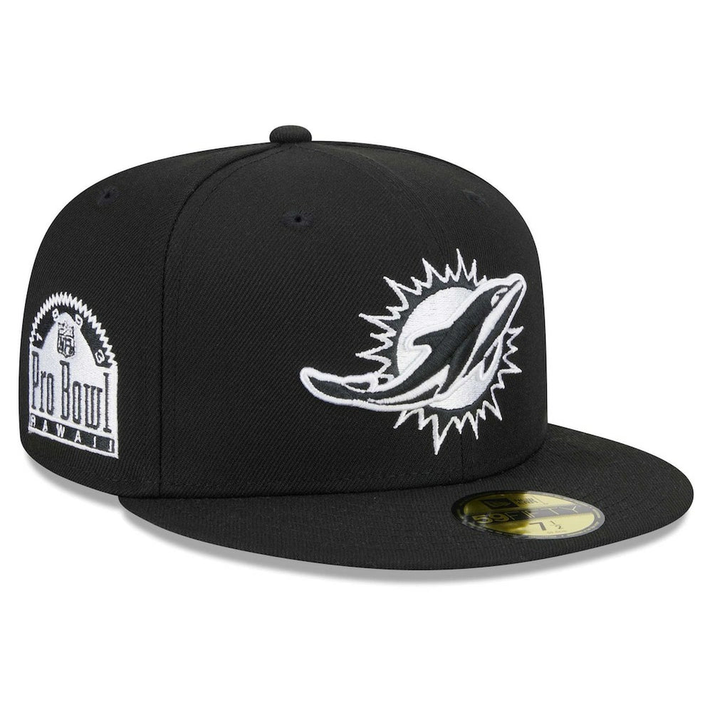 Miami Dolphins New Era Main Patch 59FIFTY Fitted Hat