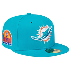 Miami Dolphins New Era Main Patch 59FIFTY Fitted Hat
