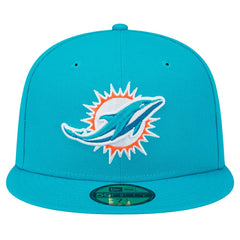 Miami Dolphins New Era Main Patch 59FIFTY Fitted Hat