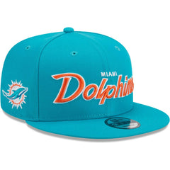 Miami Dolphins New Era Main Script 9FIFTY Snapback Hat