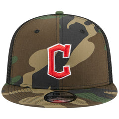 Cleveland Guardians New Era Woodland Camo Trucker 9FIFTY Snapback Hat | MLB Shop