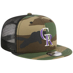 Colorado Rockies New Era Woodland Camo Trucker 9FIFTY Snapback Hat | MLB New