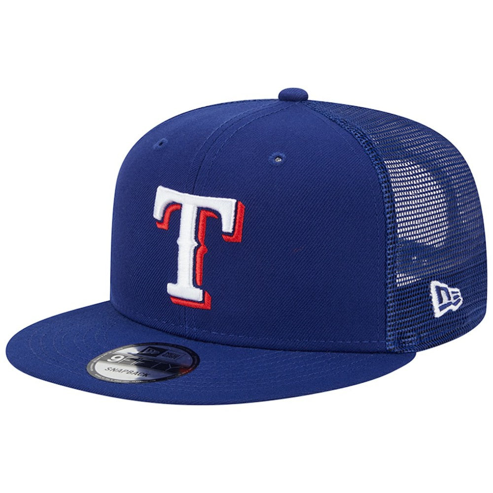 Texas Rangers New Era Team Color Trucker 9FIFTY Snapback Hat | MLB Shop