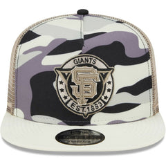 San Francisco Giants New Era Chrome Camo A-Frame 9FIFTY Trucker Snapback Hat | MLB Shop