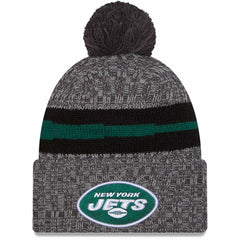 New York Jets New Era 2023 Sideline Sport Cuffed Pom Knit Hat