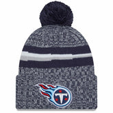 Tennessee Titans New Era Youth 2023 Sideline Cuffed Knit Hat With Pom