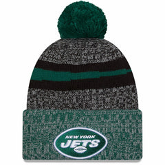 New York Jets New Era 2023 Sideline Sport Cuffed Pom Knit Hat