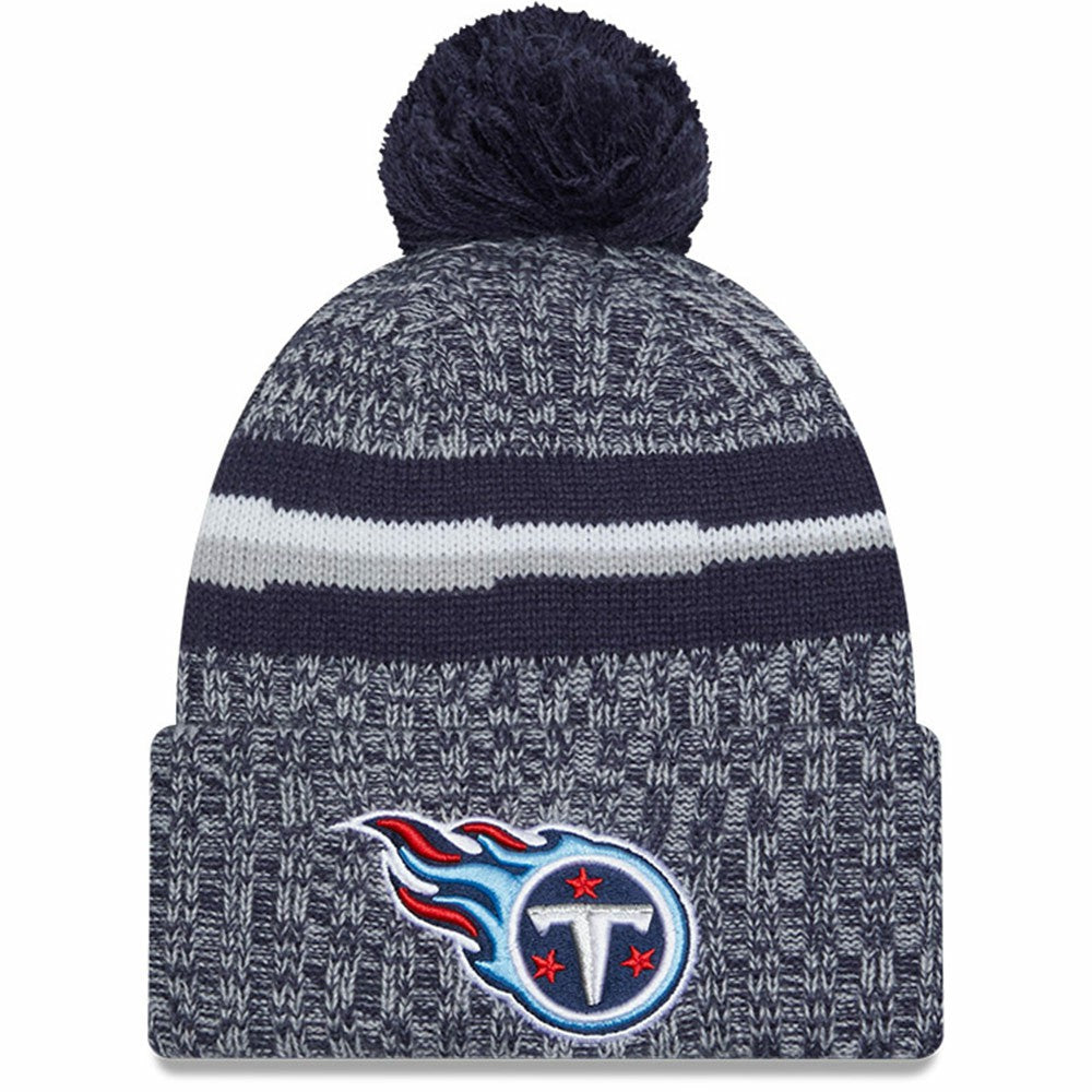Tennessee Titans New Era 2023 Sideline Cuffed Knit Hat With Pom