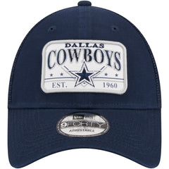 Dallas Cowboys New Era Plate 9FORTY Trucker Adjustable Hat