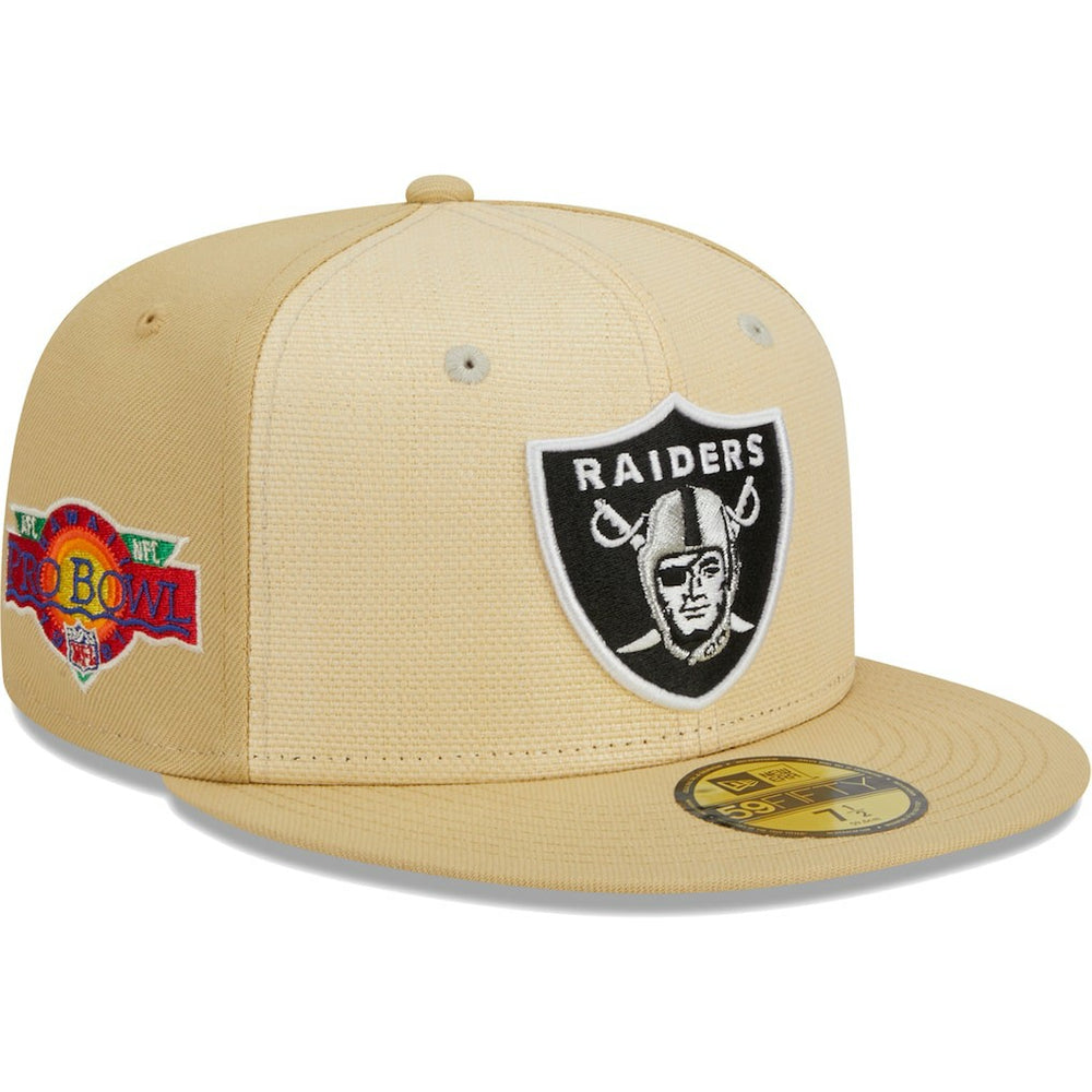 Las Vegas Raiders New Era Raffia Front 59FIFTY Fitted Hat