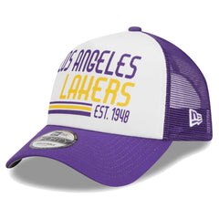 Los Angeles Lakers Lift Pass Foam Front Trucker 9FORTY Adjustable Hat Online