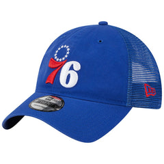 Philadelphia 76ers Distinct Side Patch Trucker 9TWENTY Adjustable Hat Discount