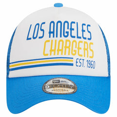 Los Angeles Chargers New Era Stacked A-Frame Trucker 9FORTY Adjustable Hat
