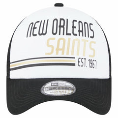 New Orleans Saints New Era Stacked A-Frame Trucker 9FORTY Adjustable Hat