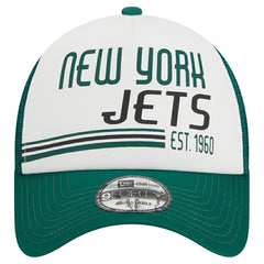 New York Jets New Era Stacked A-Frame Trucker 9FORTY Adjustable Hat