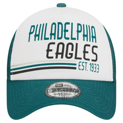 Philadelphia Eagles New Era Stacked A-Frame Trucker 9FORTY Adjustable Hat