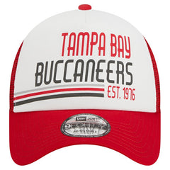 Tampa Bay Buccaneers New Era Stacked A-Frame Trucker 9FORTY Adjustable Hat