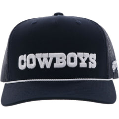 Dallas Cowboys HOOey Wordmark Rope Trucker Adjustable Hat