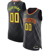 Atlanta Hawks Authentic Custom Jersey Black For Sale