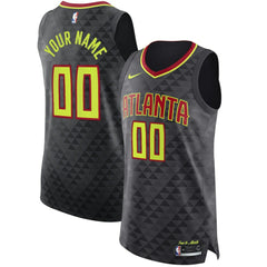 Atlanta Hawks Authentic Custom Jersey Black For Sale