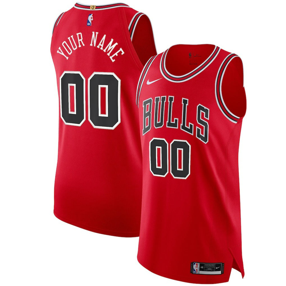 Chicago Bulls Authentic Custom Jersey Red sale Online